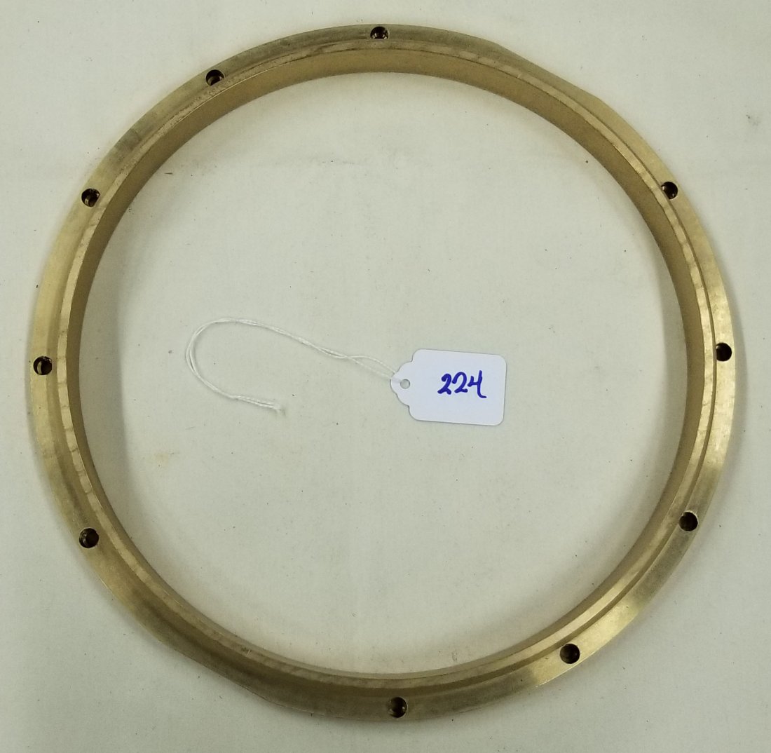 Mark 12 Diving Helmet Breech Ring, Solid Brass New #3: This is the ring that attaches to the helmets and also the neoprene suit. These rings are commonly bent up on Mark 12 helmets decommissioned by the Navy. This ring is brand new, solid brass.