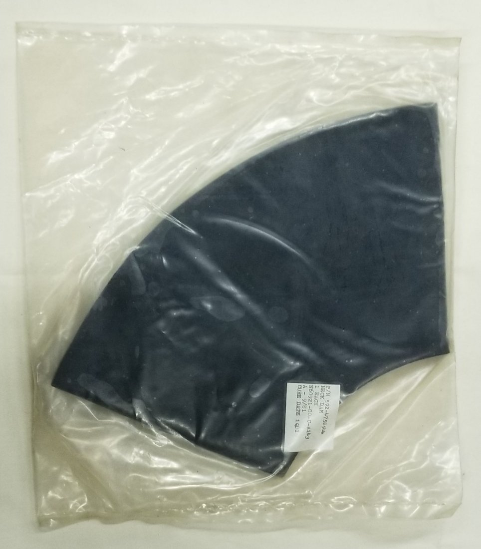 Mark 12 Diving Helmet Neck Dam NOS Sealed #2: New old stock (NOS) sealed Neck Dam Assembly for Mark 12 diving helmet.