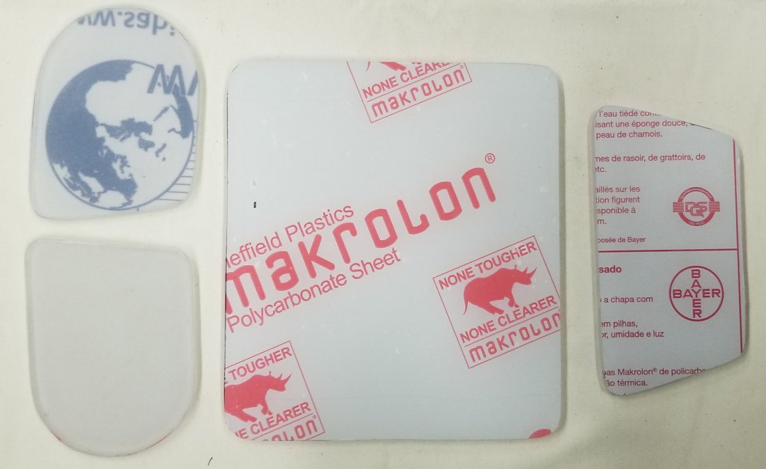 Mark 12 Diving Helmet Set of New Acrylic Windows: Brand new custom cut set of acrylic windows for Mark 12 diving helmet.