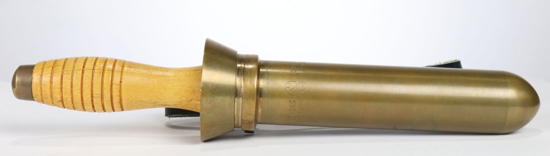 Morse Diving Equipment Mark V Diving Knife: Never used US Navy standard diving knife made by the Morse Diving Equipment Company in Rockland, MA. This type of knife was the standard used with the Mark V diving helmet and related equipment. This 