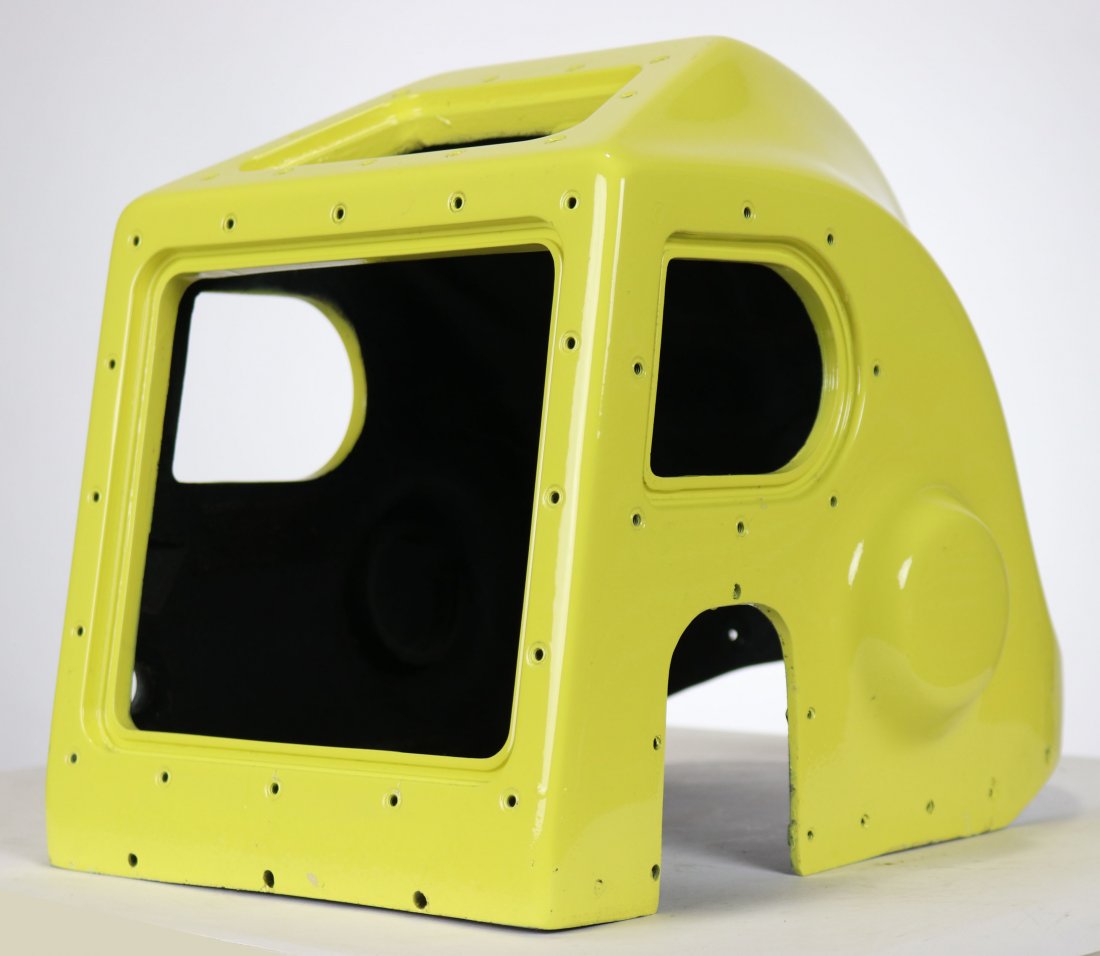 US Navy Mark 12 Diving Helmet Shell – Repainted: Fiberglass shell in excellent condition for a US Navy Mark 12 diving helmet. These were made by Morse Diving Equipment in the 1970s and 1980s. This original has been cleaned and repainted in the corre