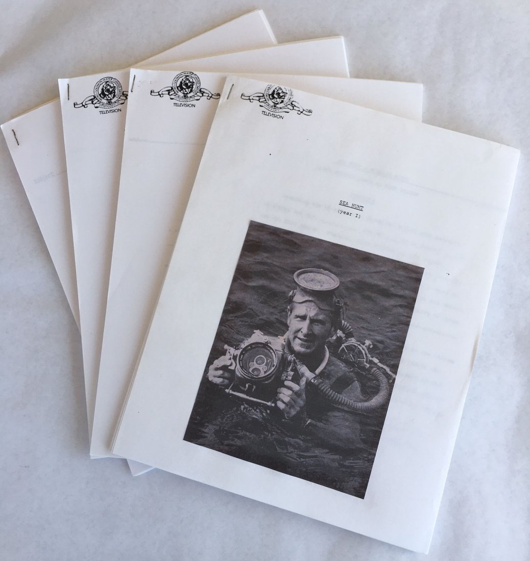 MGM SEA HUNT Four Series Synopsis: A file of the Metro Goldwyn Meyer episode synopsis for the four season run of SEA HUNT. Each episode has a page where specific marketing details can be written in for TV promotion. See the samples. Th