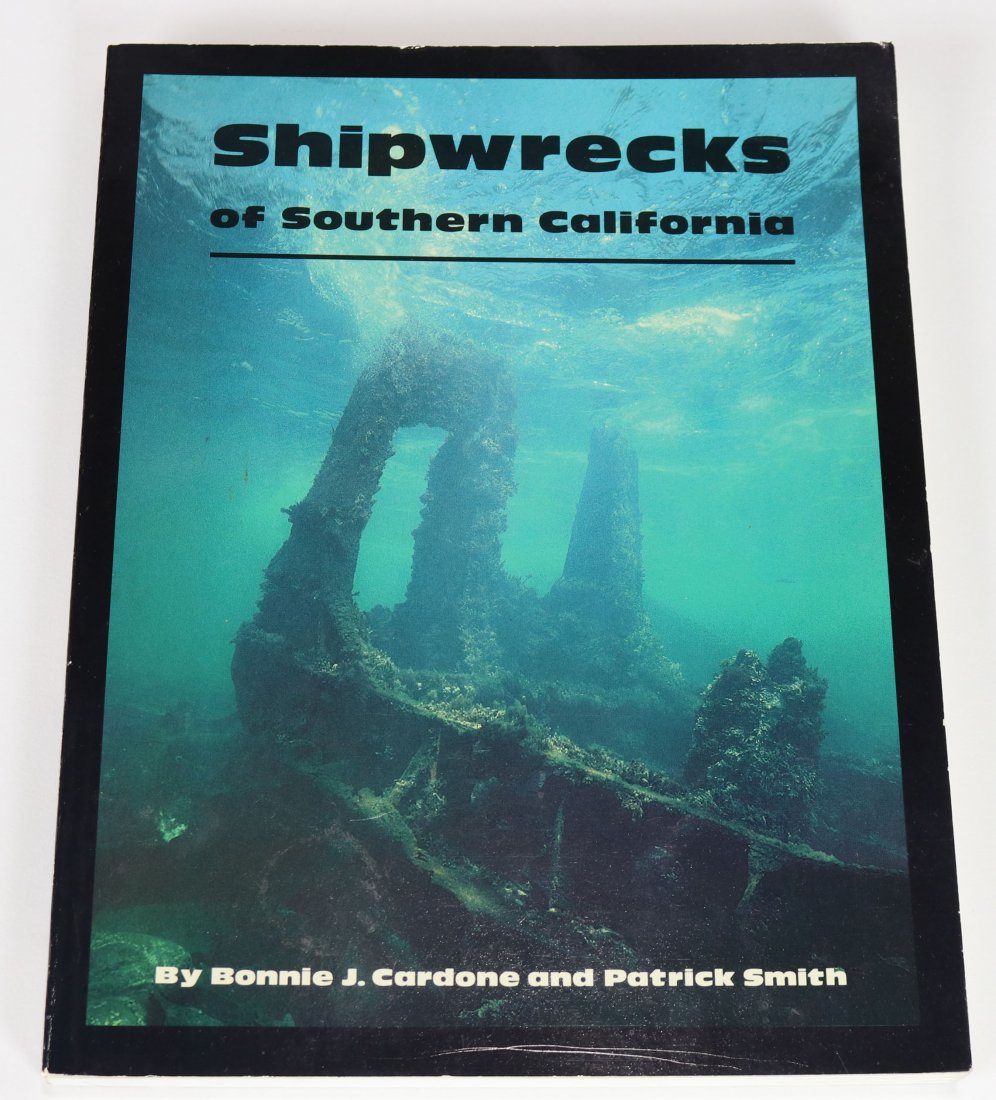 Shipwrecks of Southern California First Edition Signed: Shipwrecks of Southern California by Bonnie Cardone and Patrick Smith. Signed by Patrick Smith in 1990. 1989 first edition, 201 pages. Good condition, some signs of use on edges.
