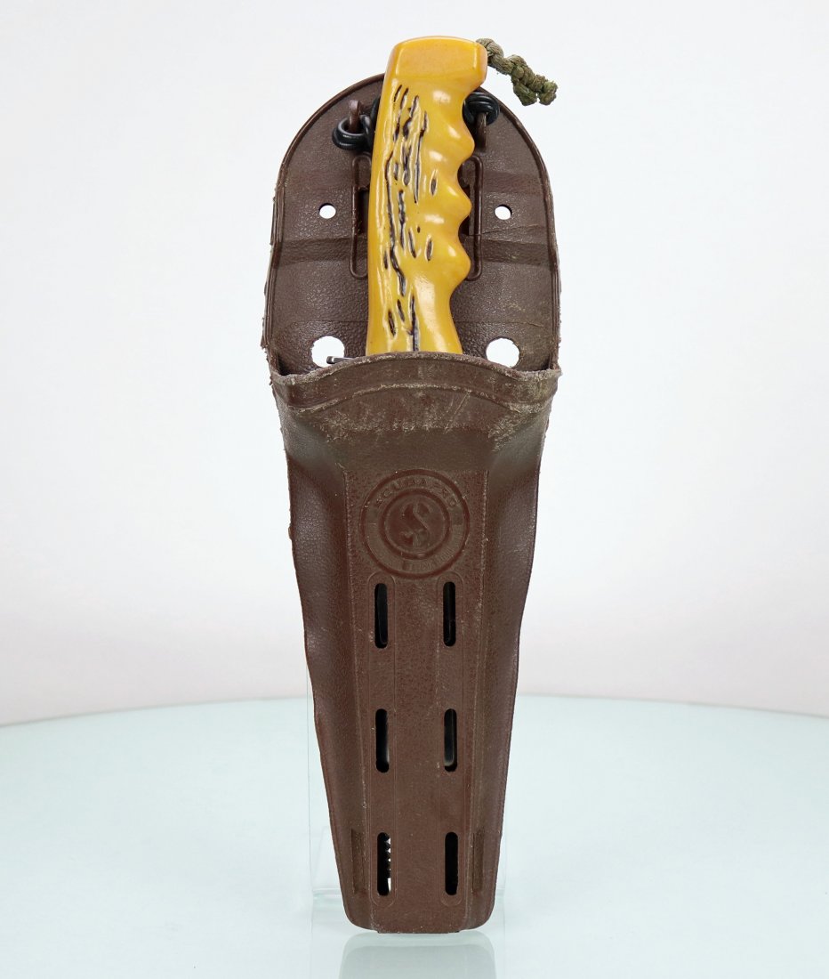 Large ScubaPro The Knife With Brown Sheath Dive Knife (1 of 5)