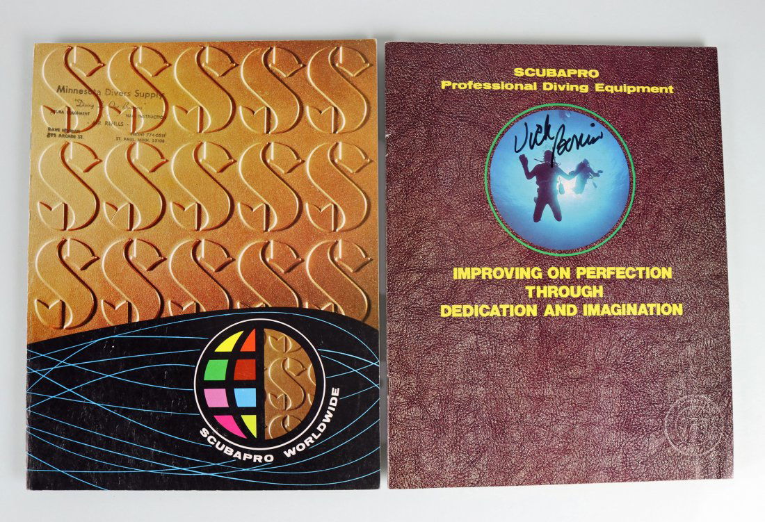 2  ScubaPro Catalogs 1973 & 1977 Signed By Dick Bonin (1 of 3)