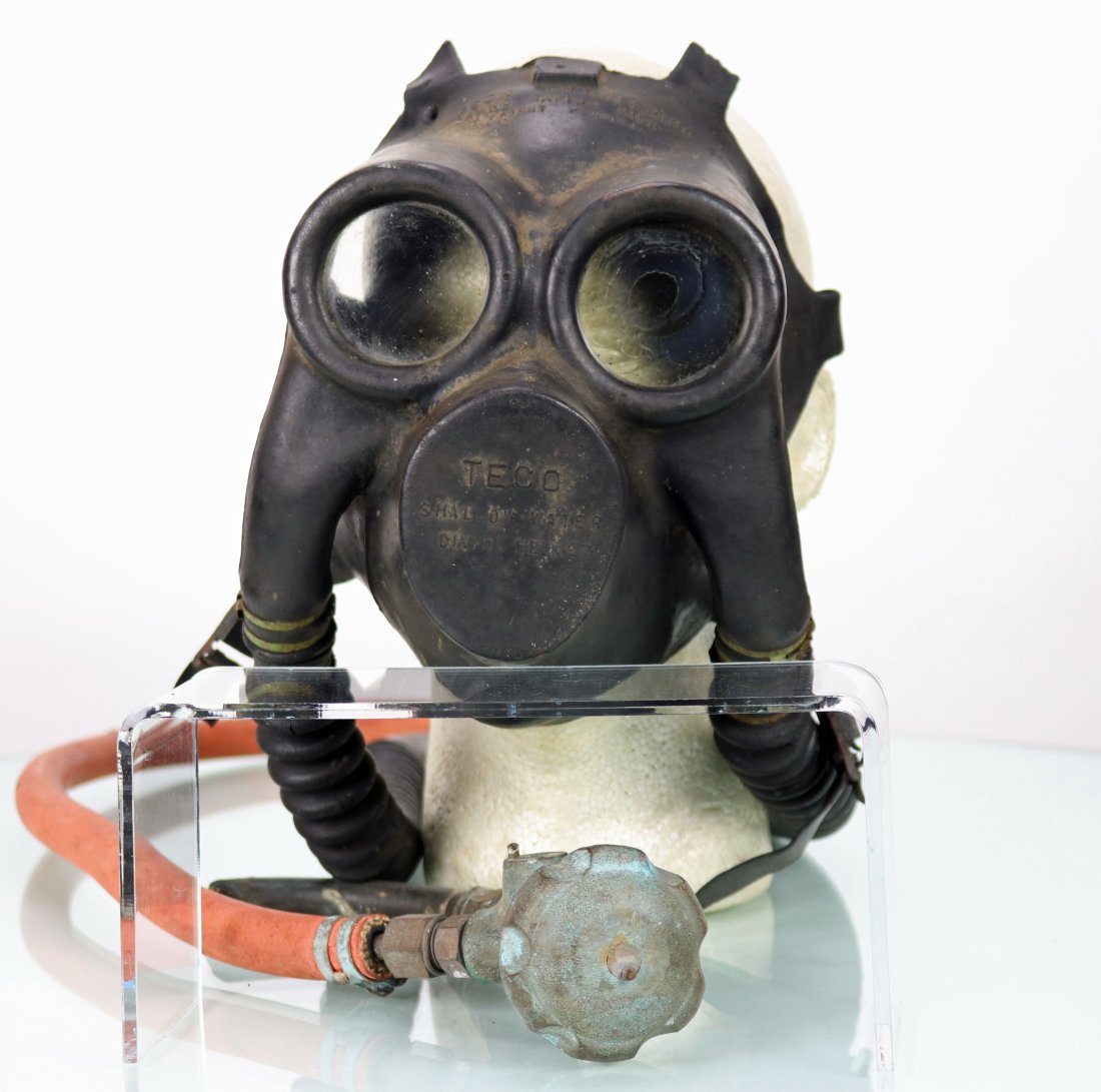TECO Shallow Water Diving Helmet Rubber Mask WWII Era (1 of 6)