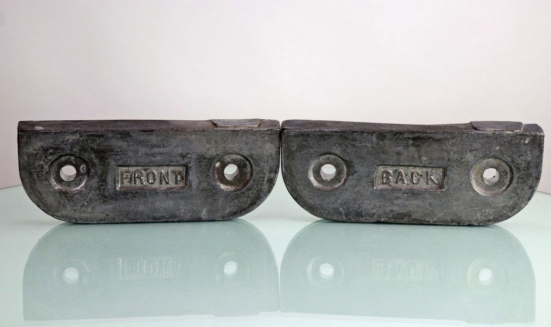 Morse Model 15 Diving Helmet Lead Weights Front & Back (1 of 1)