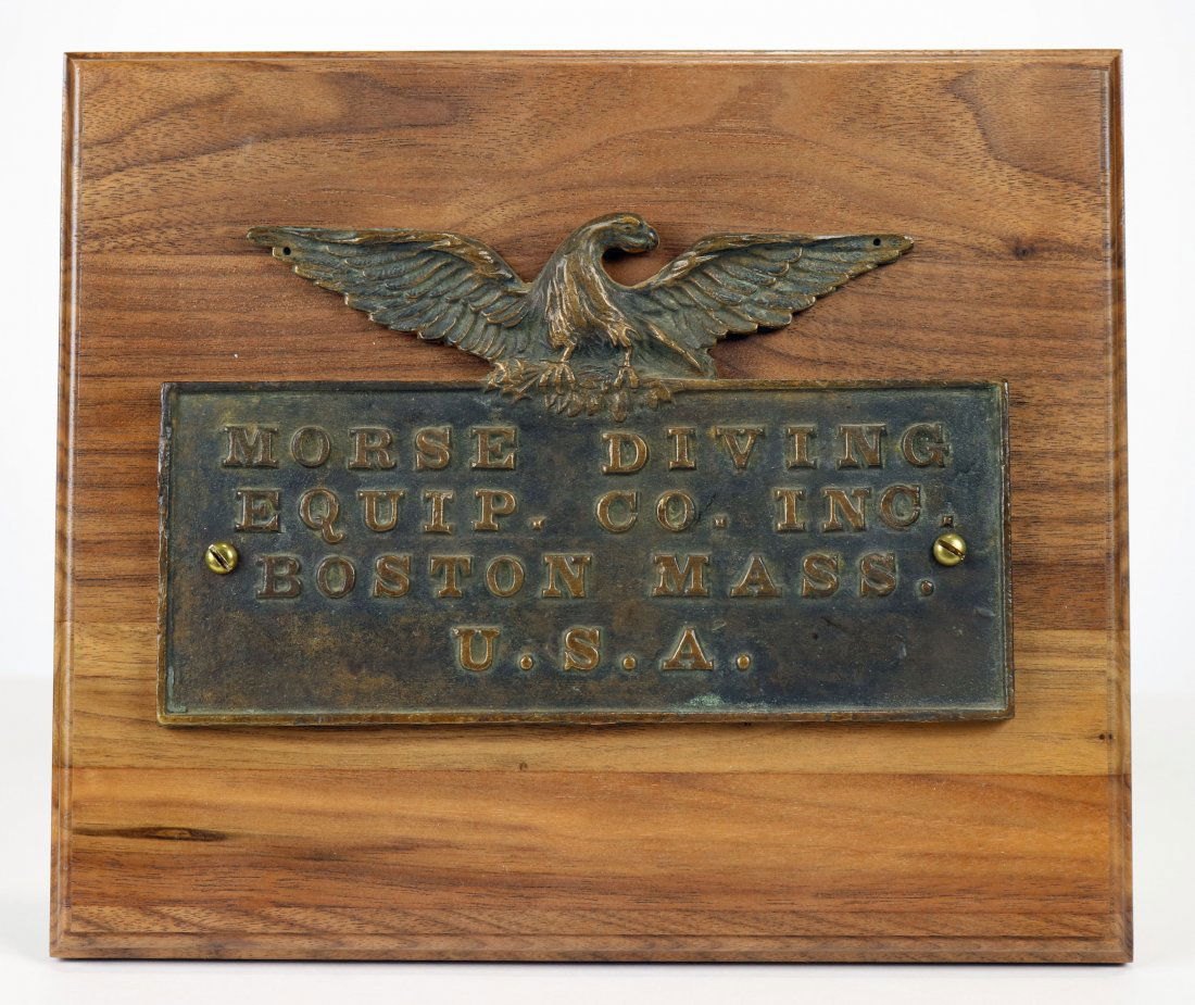 Morse Diving Equipment Brass Box Plaque (1 of 4)