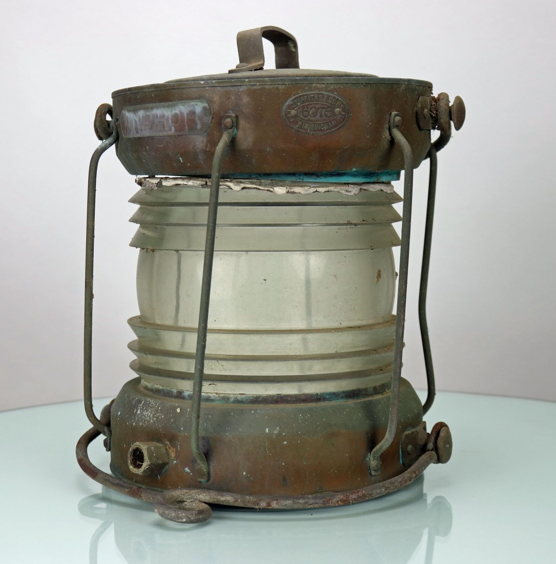 Antique Brass Ships Anchor Light Griffiths & Sons (1 of 8)