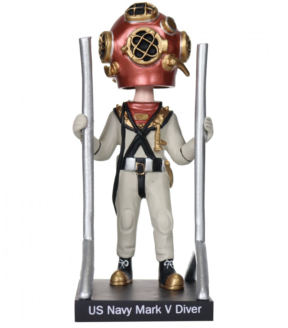 US Navy Mark V Diver Bobblehead #1 Signed By Creators (1 of 9)