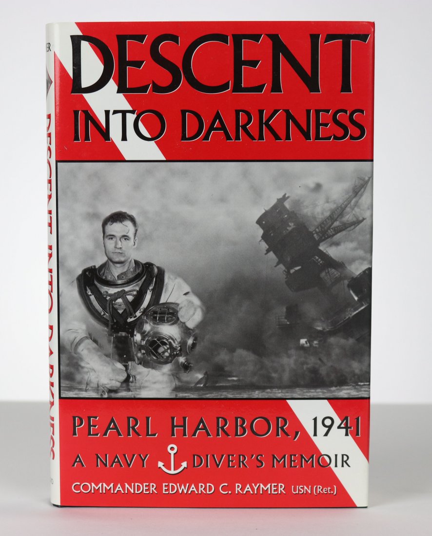 Descent Into Darkness Pearl Harbor Divers Memoir: Descent Into Darkness by Commander Edward C. Raymer. Book is in like new condition. Original dust jacket, printed in 1996 and featuring a US Navy divers experiences at Pearl Harbor before, during and 