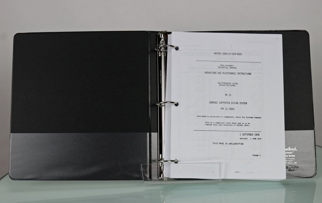 US Navy Mark 12 Diving Helmet & Rebreather Tech Maual (1 of 4)