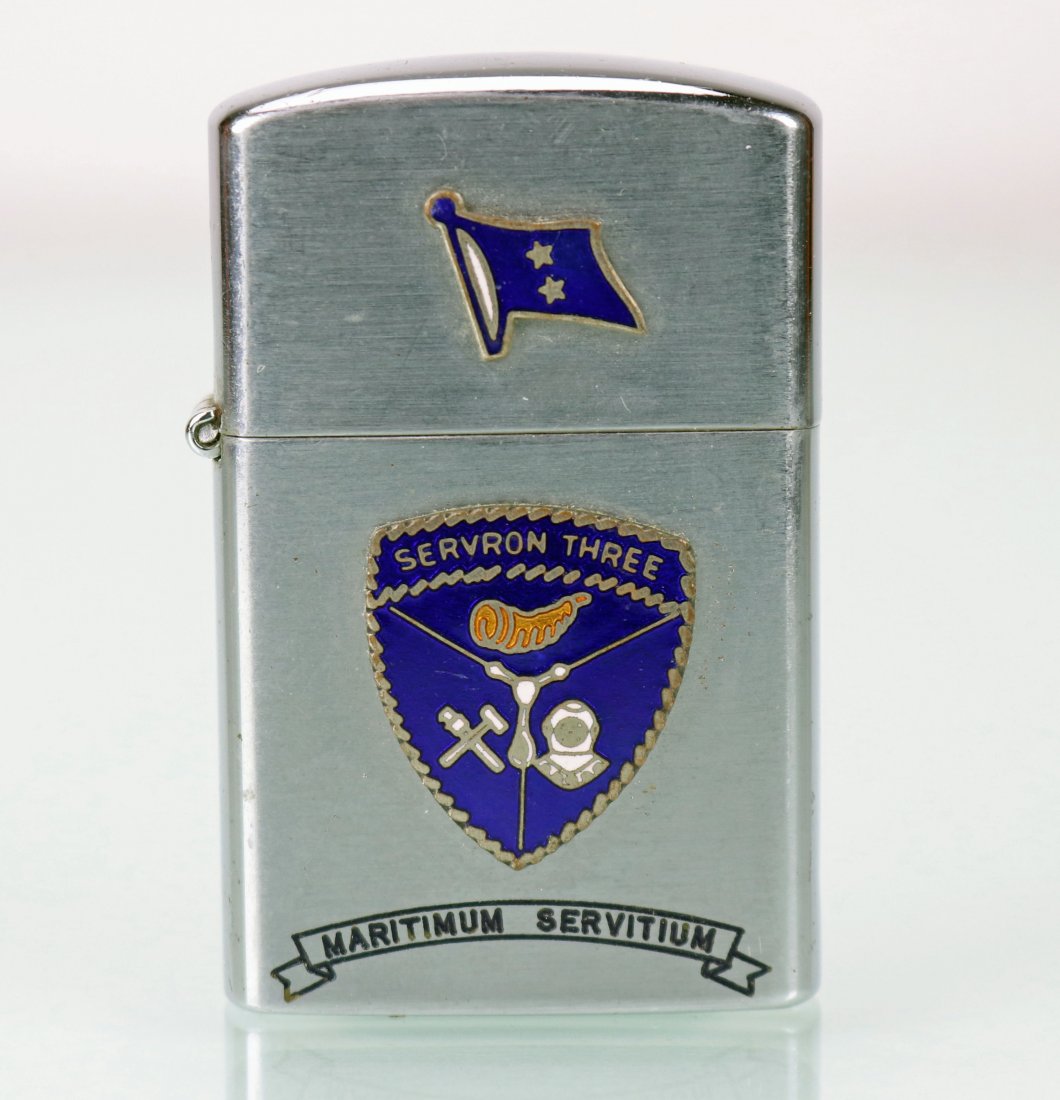 Vintage Vietnam Era Admiral Servron 3 Lighter (1 of 4)