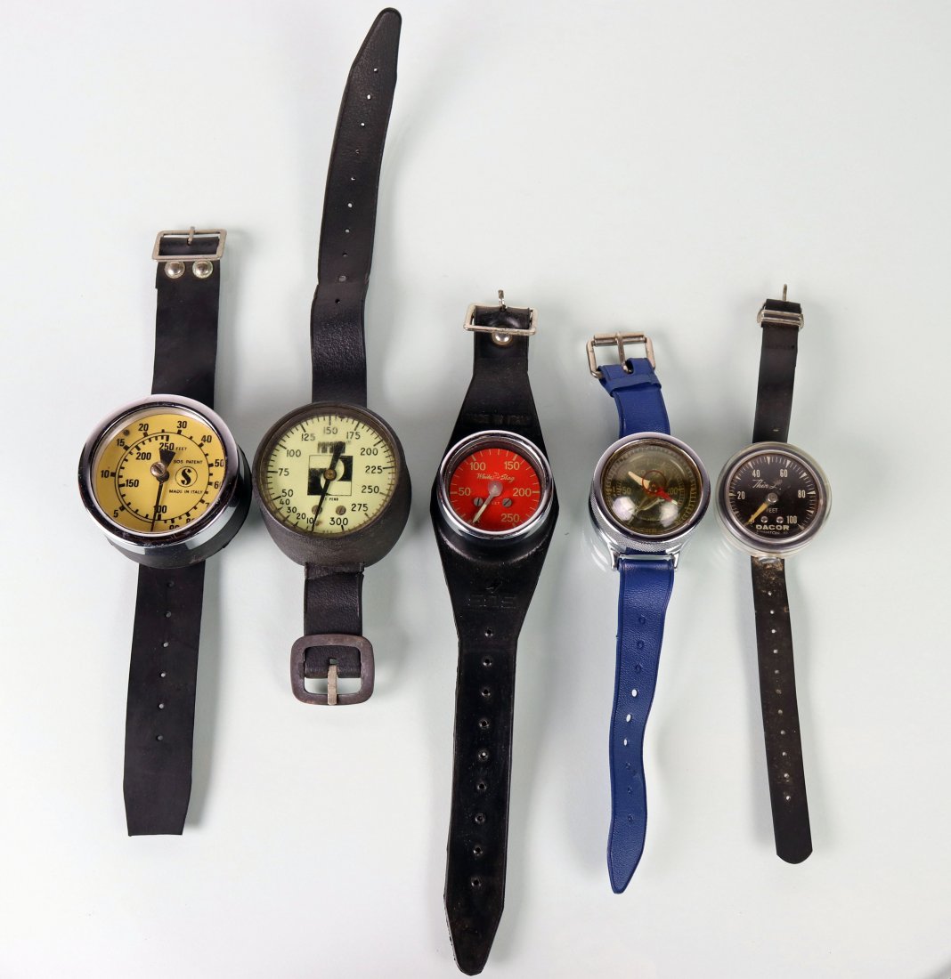 5 Depth Gauges ScubaPro Farallon White Stag Wika Dacor (1 of 2)