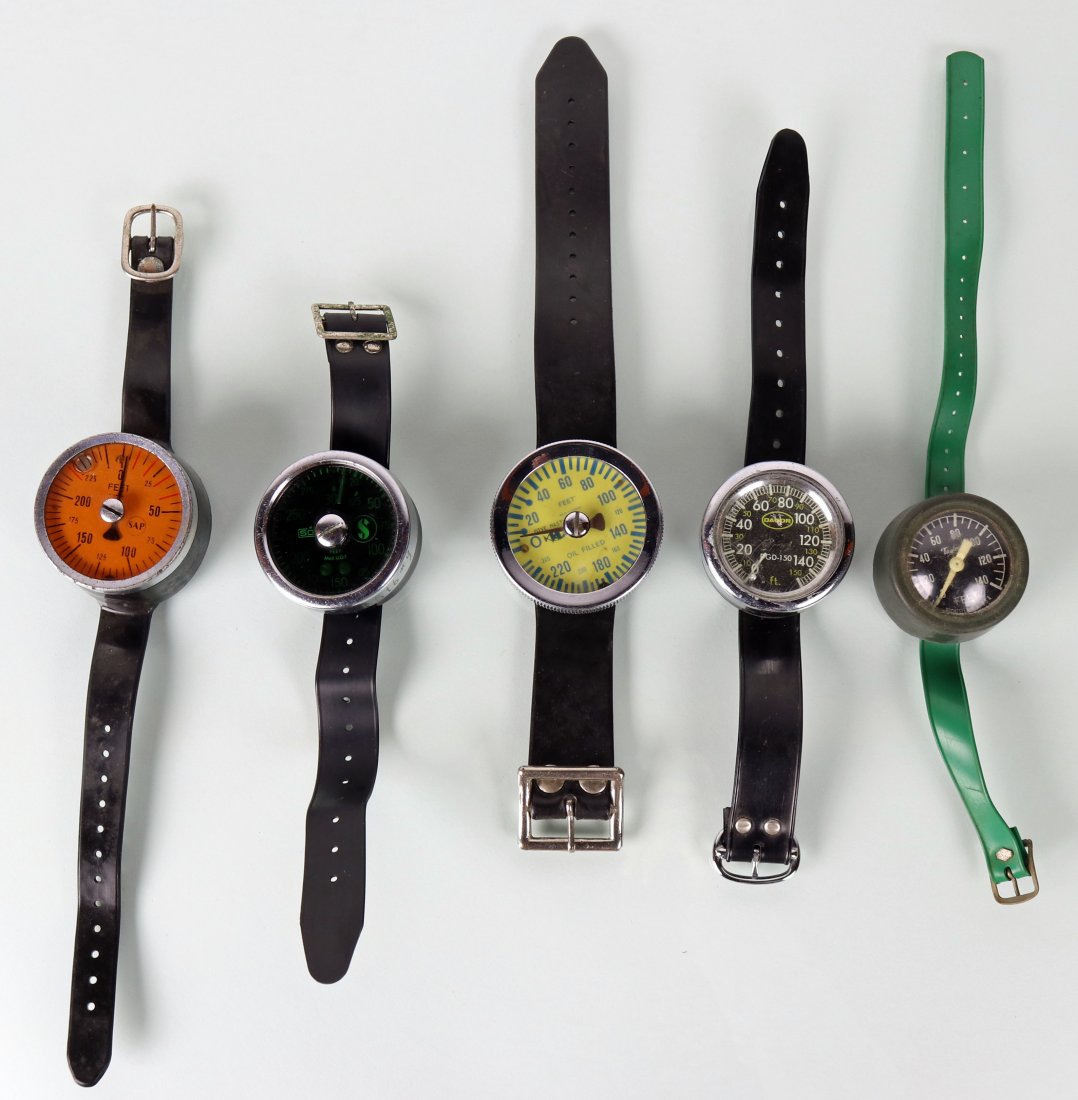 5 Depth Gauges USD ScubaPro UDT SAP Dacor & Taylor (1 of 3)