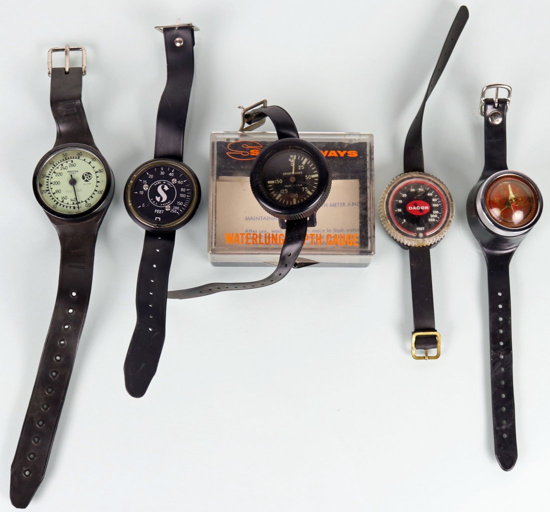5 Depth Gauges Presisa ScubaPro Sportsways Dacor Voit (1 of 2)