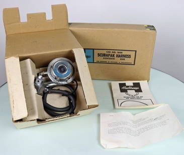 Healthways Regulator & Scubapak Harness In Boxes: Pair of vintage Healthways pieces of equipment still in their original boxes. One item is a Scubair catalog 1665 single hose regulator. The box contains a manual and instructions, box is torn up on