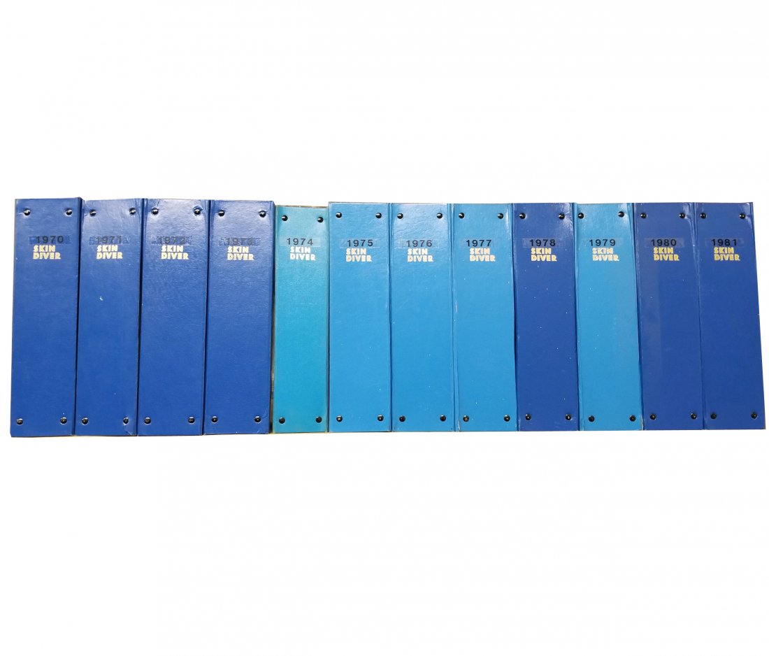 Skin Diver Magazines In Publishers Binders 1970 to 1990 (1 of 3)