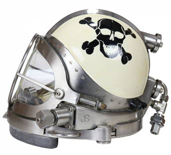 Rare Joe Savoie Mixed Gas Fiberglass Diving Helmet #37: This diving helmet is one of the best-looking we have ever handled at auction! Selling at no reserve is a Joe Savoie mixed gas model diving helmet. The helmet is an early fiberglass example. Savoie’