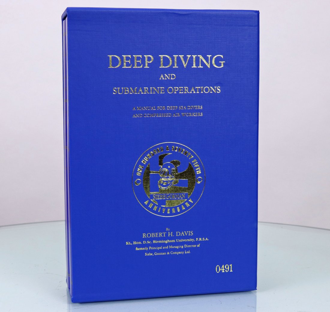 Siebe Gorman Deep Diving & Submarine Operations Book: Brand new never opened deluxe 2 volume in slip case Siebe Gorman Deep Diving & Submarine Operations 9th edition. Only 1500 of these impressive books were printed for the 175th Siebe Gorman anniversary