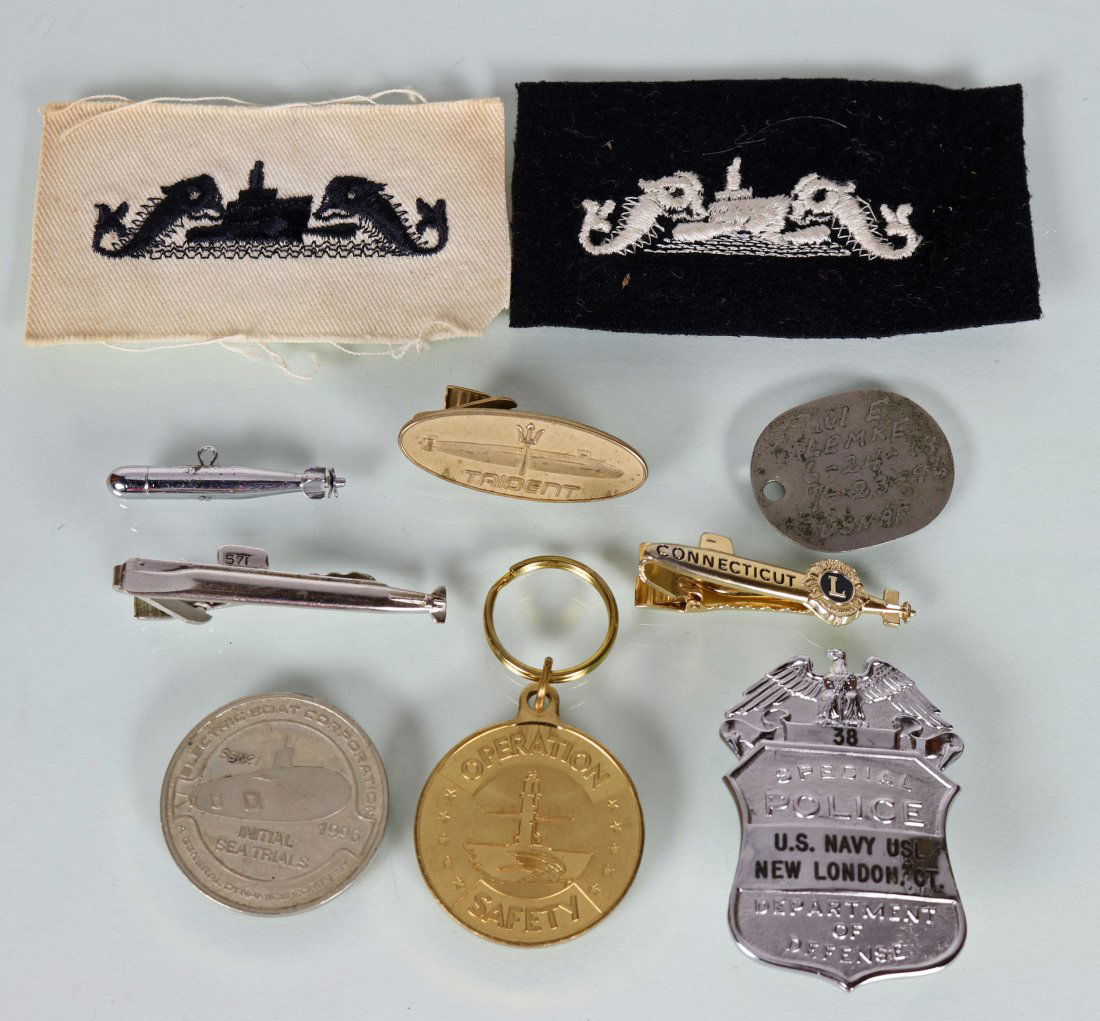 Grouping Of 10 Different Submarine Pins Badge Patches (1 of 4)