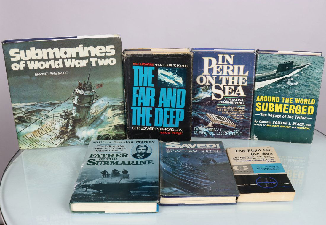 7 Vintage Submarine Books Grouping 17 (1 of 2)