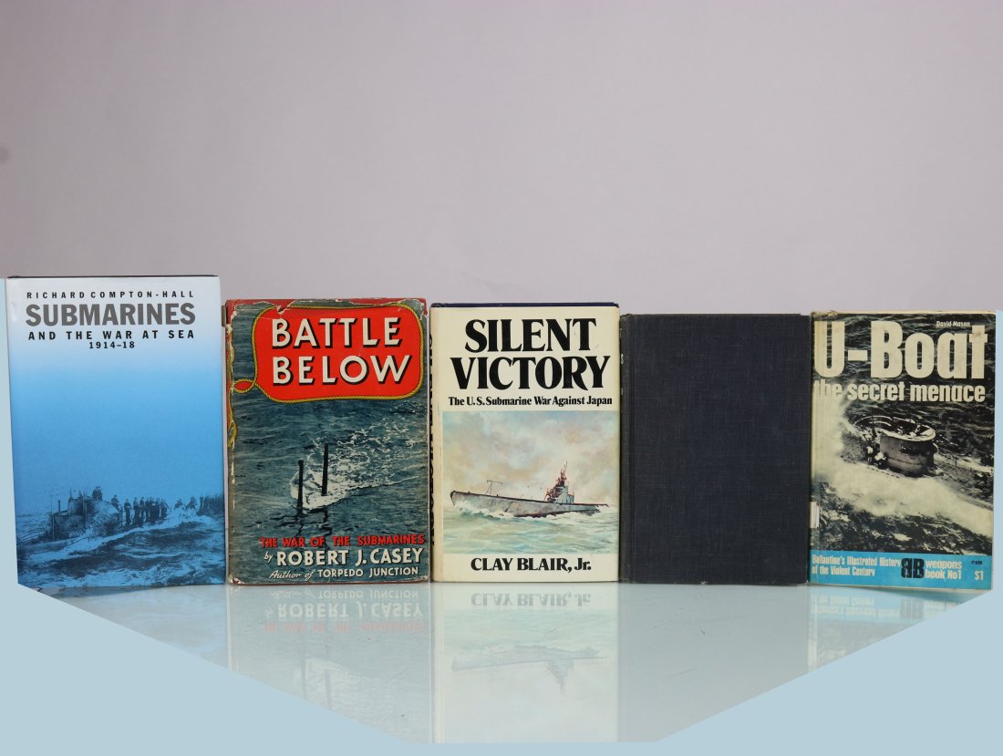 5 Vintage Submarine Hardcover Books Grouping 28 (1 of 2)