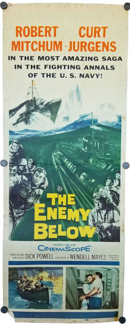 1958 The Enemy Below Original Movie Poster (1 of 4)