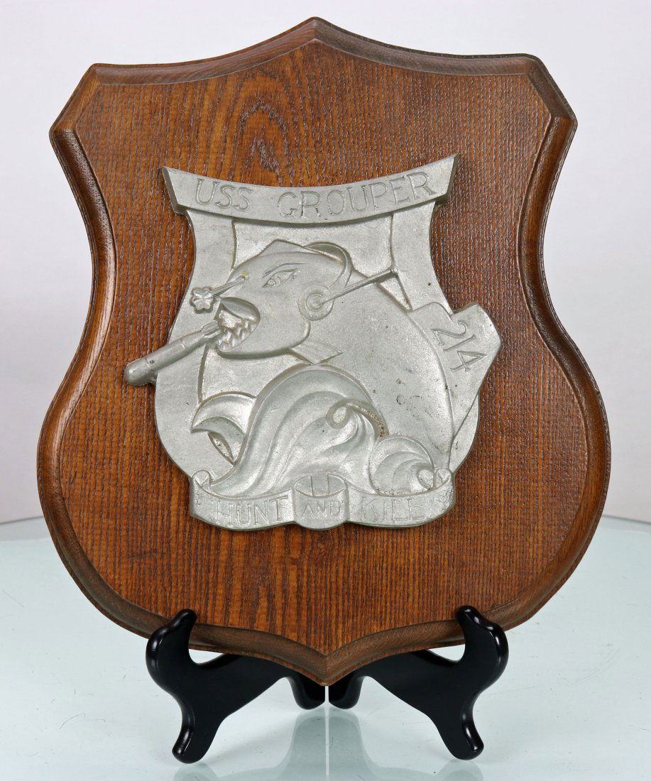 USS Grouper 214 Hunt and Kill Submarine Plaque (1 of 1)