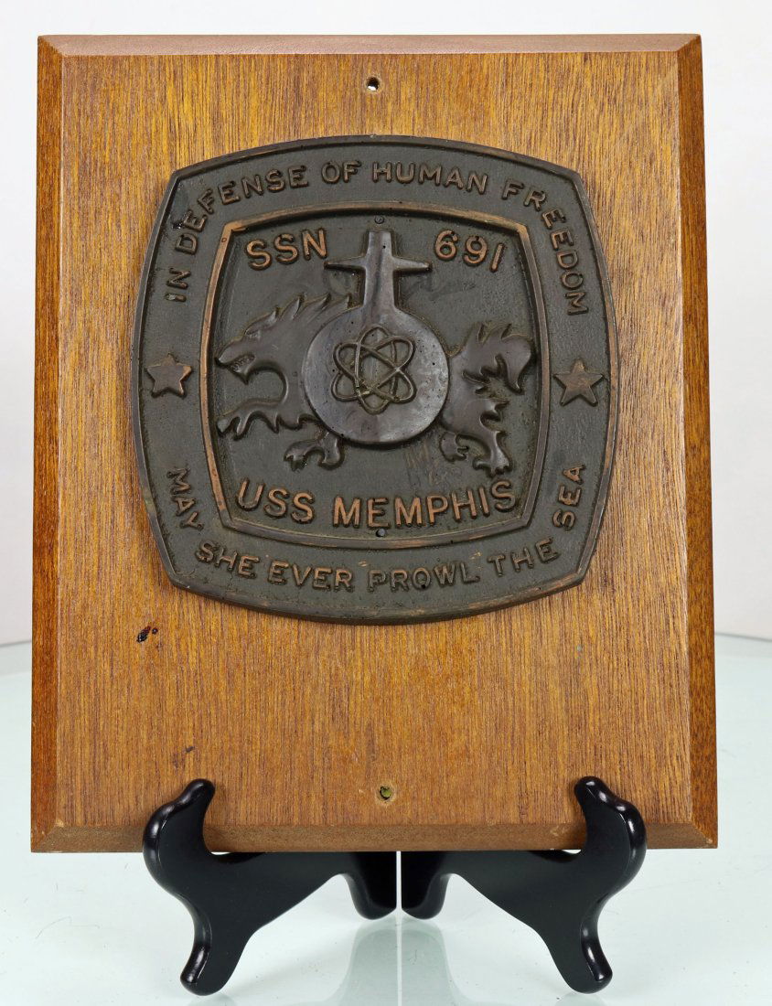 USS Memphis SSN 691 May She Ever Prowl The Sea Sub Plaque (1 of 1)