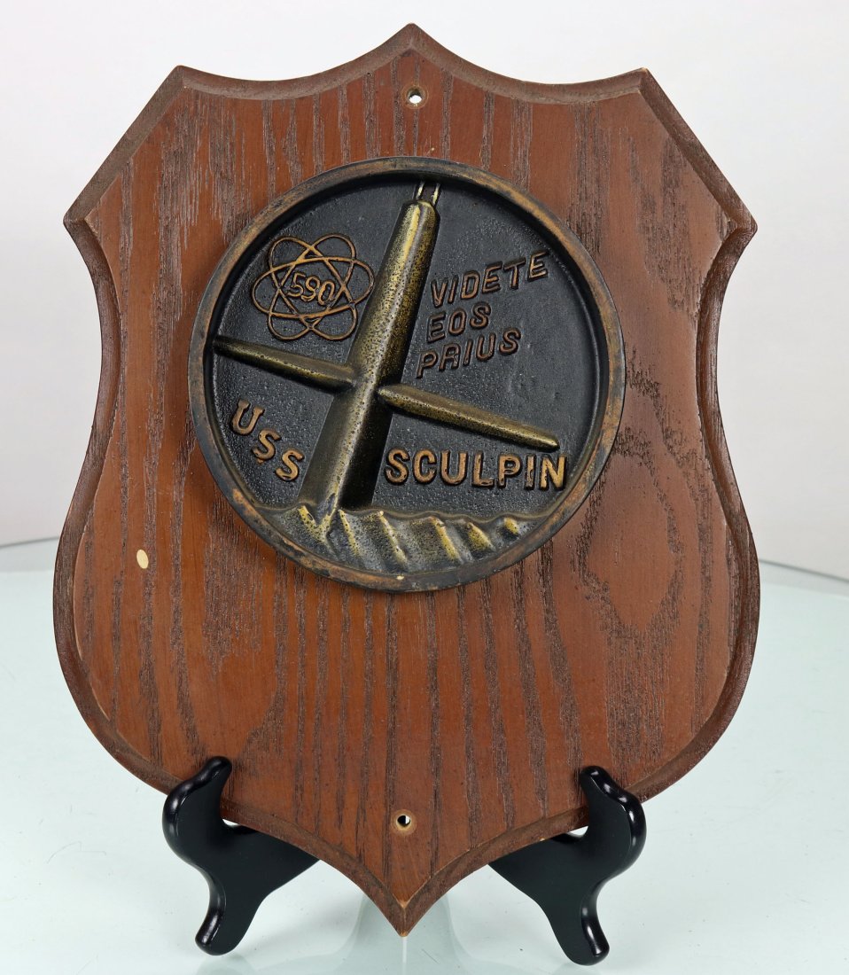 USS Sculpin 590 Submarine Plaque (1 of 1)