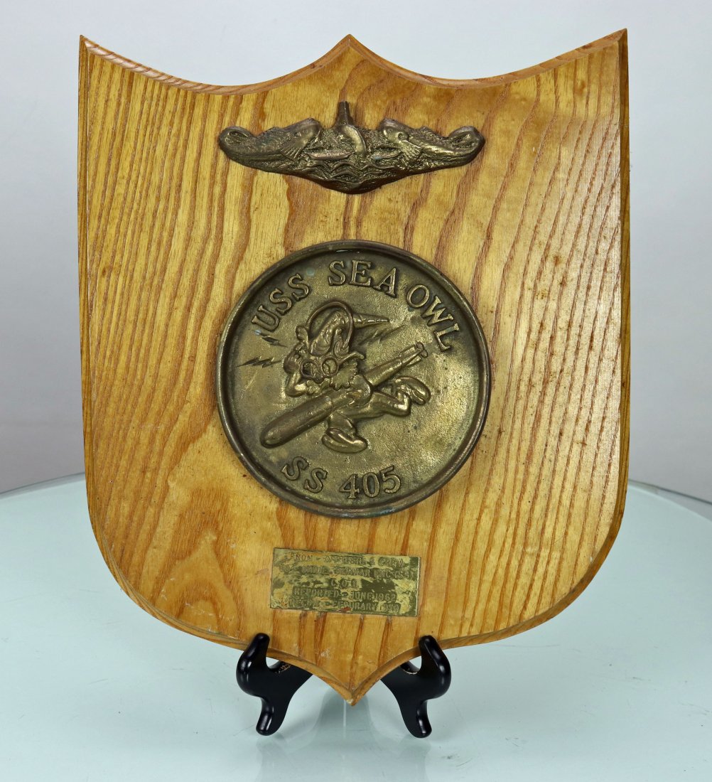 USS Sea Owl SS 405 Submarine Presentation Plaque (1 of 1)