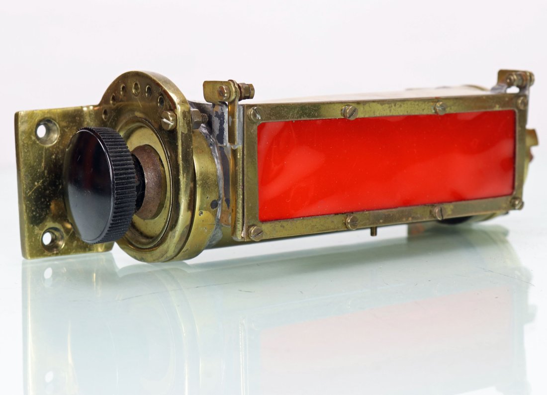 Brass Submarine Red / Natural Reading Light Fixture (1 of 5)