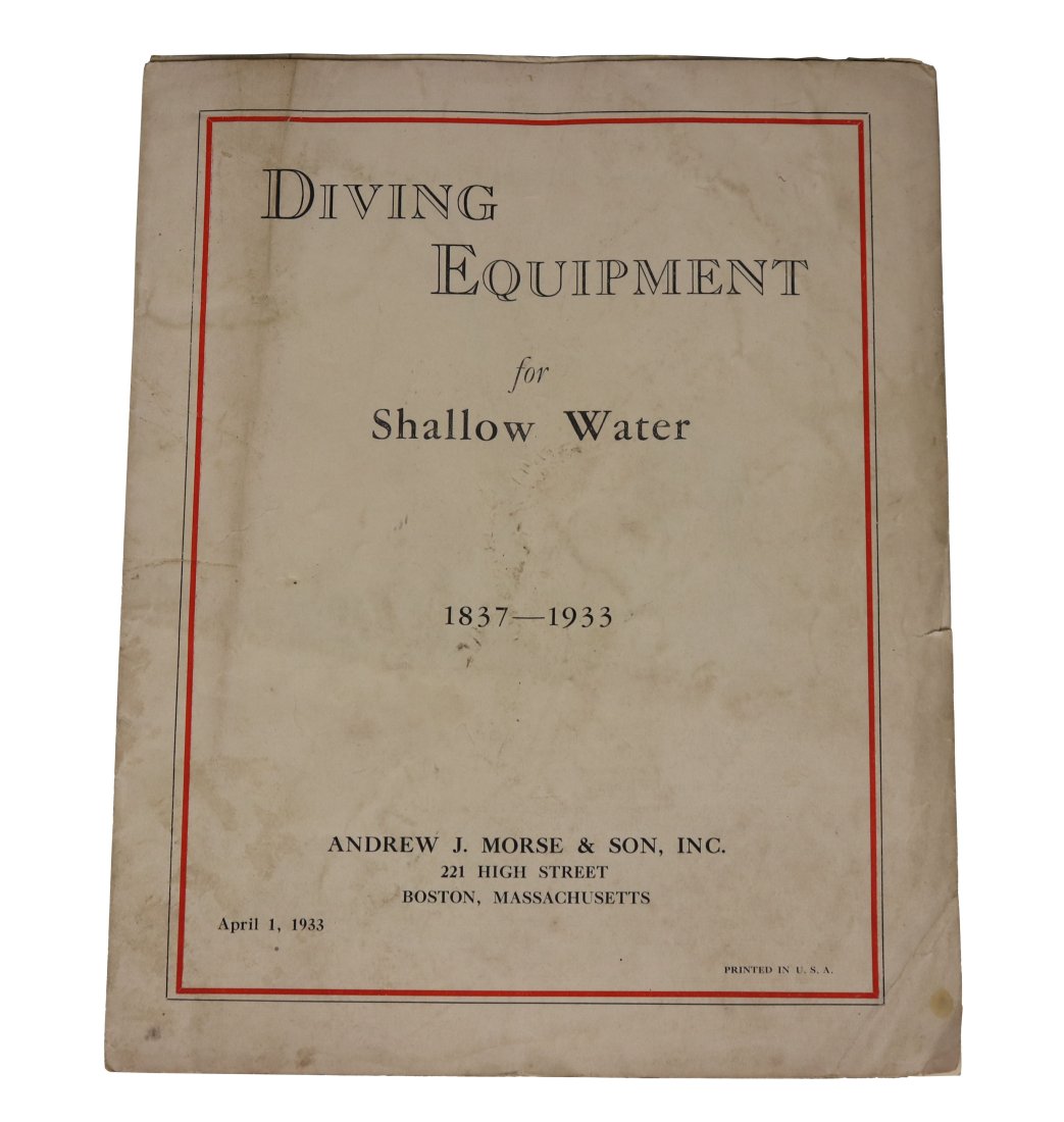 Original 1933 A.J. Morse Shallow Water Diving Catalog (1 of 3)
