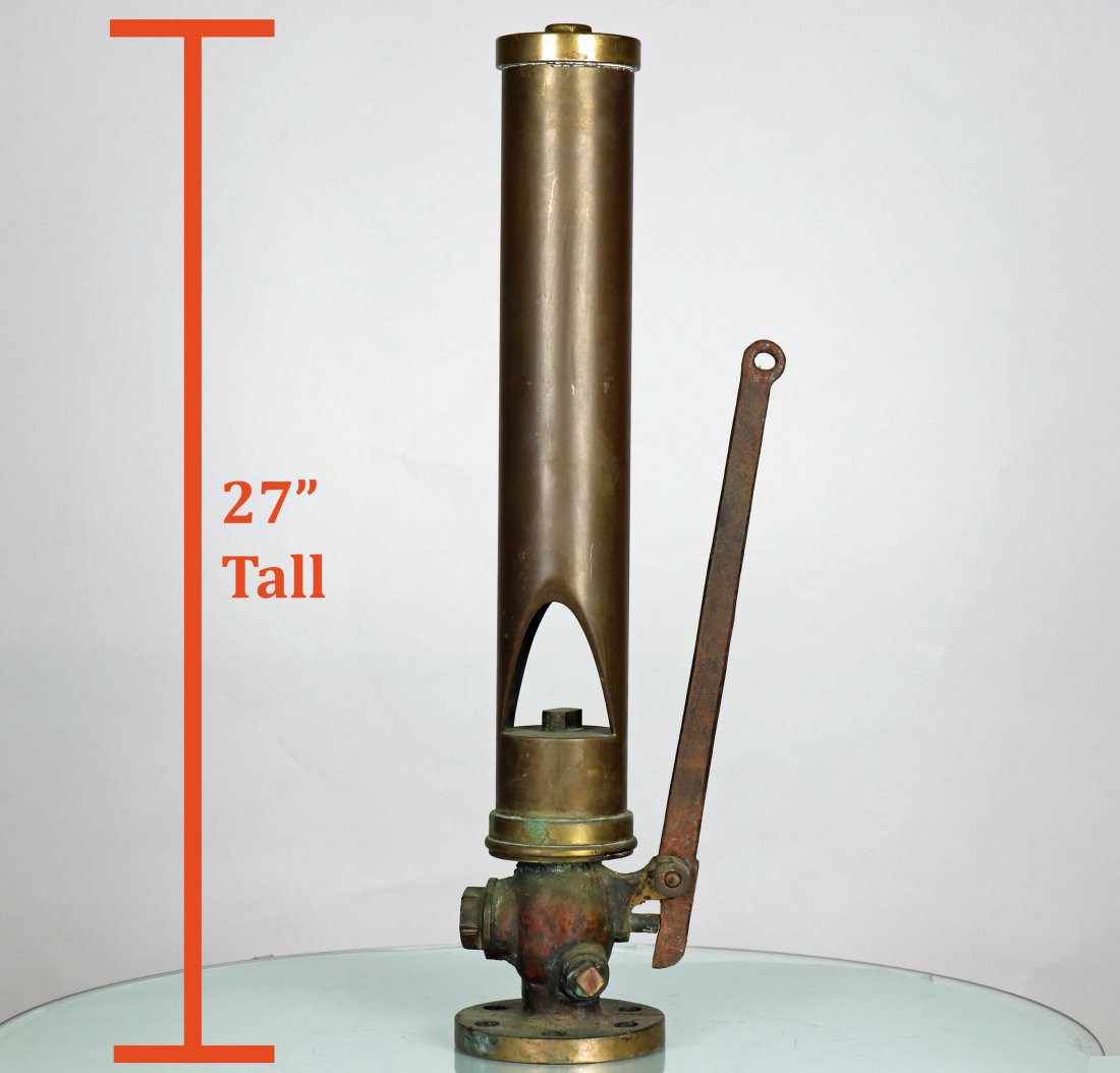 Antique Locomotive or Ships Steam Whistle Brass 27” Tall (1 of 8)