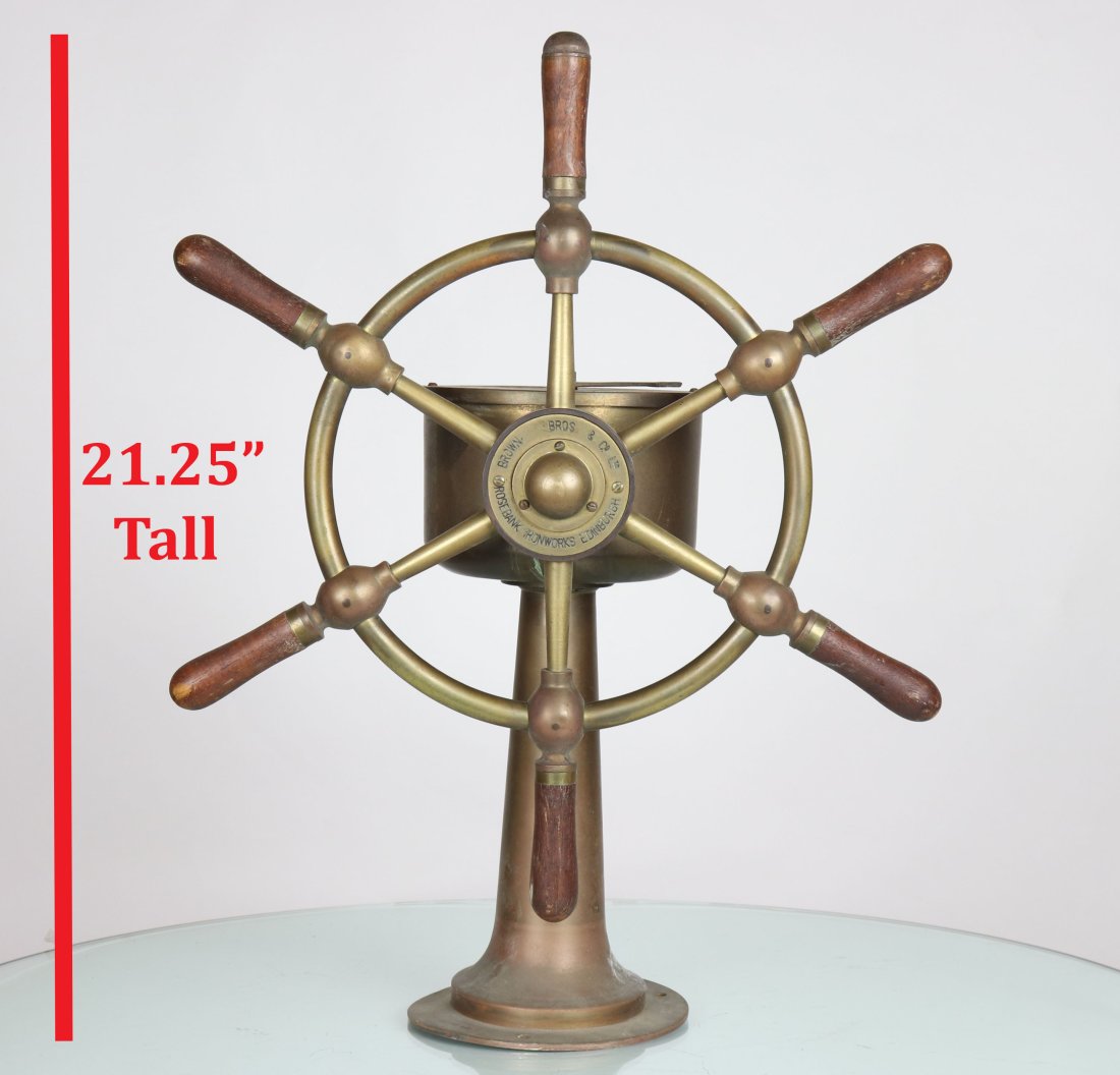 Johin Hasite & Co Ltd Engineers Greenock Small Ship Wheel (1 of 6)