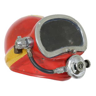 1 of 36 R. Kirby KMSLH-7 1966 Diving Helmets: This unique helmet was just recently discovered among the inventory of a diving company that started in the 1960s. This helmet is a KMSLH-7 or Kirby Morgan Superlite Helmet model 7. In 1966 only 36 of