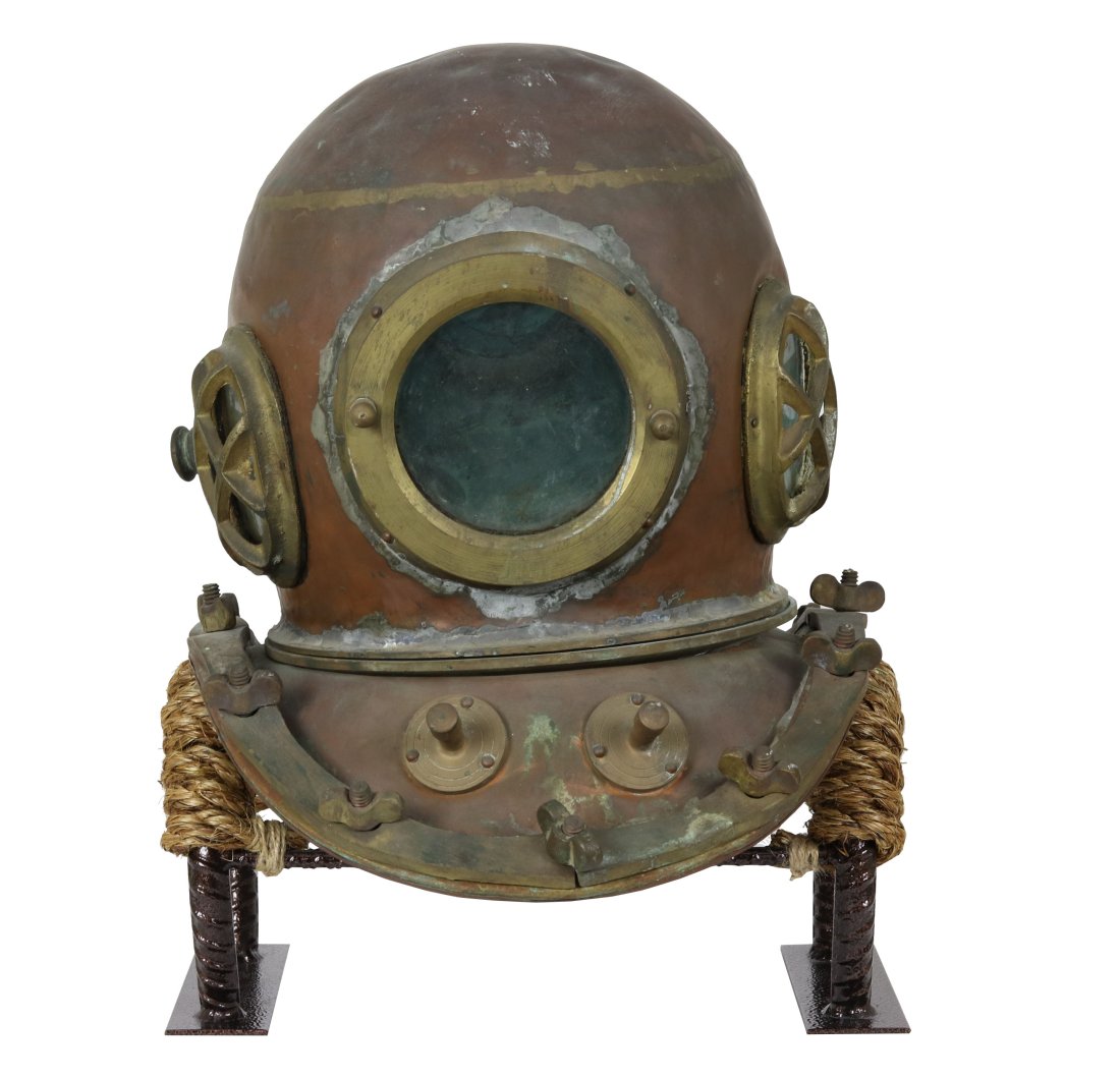 Copper & Brass Korean or Japanese Diving Helmet (1 of 11)