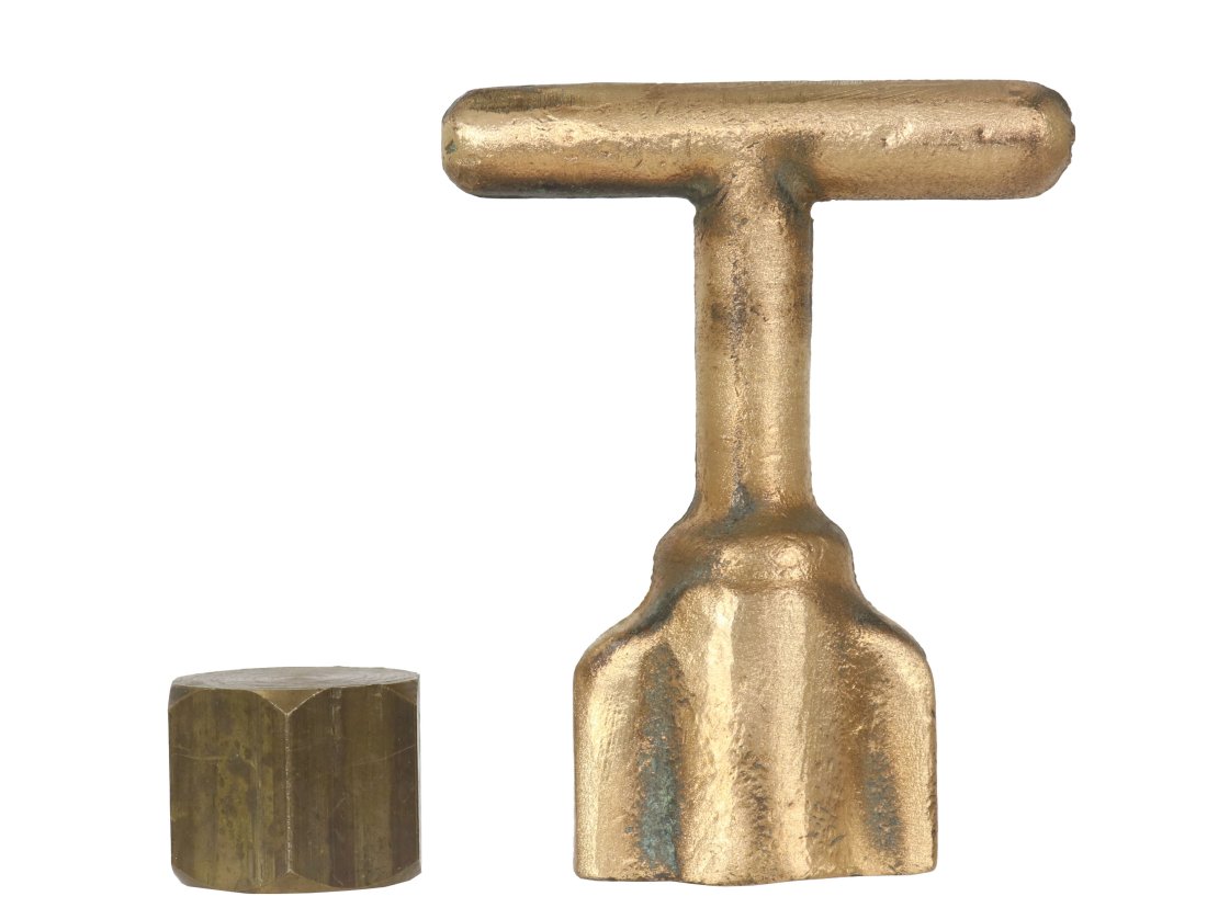 Mark V Diving Helmet T Wrench and Air Fitting Cap (1 of 2)