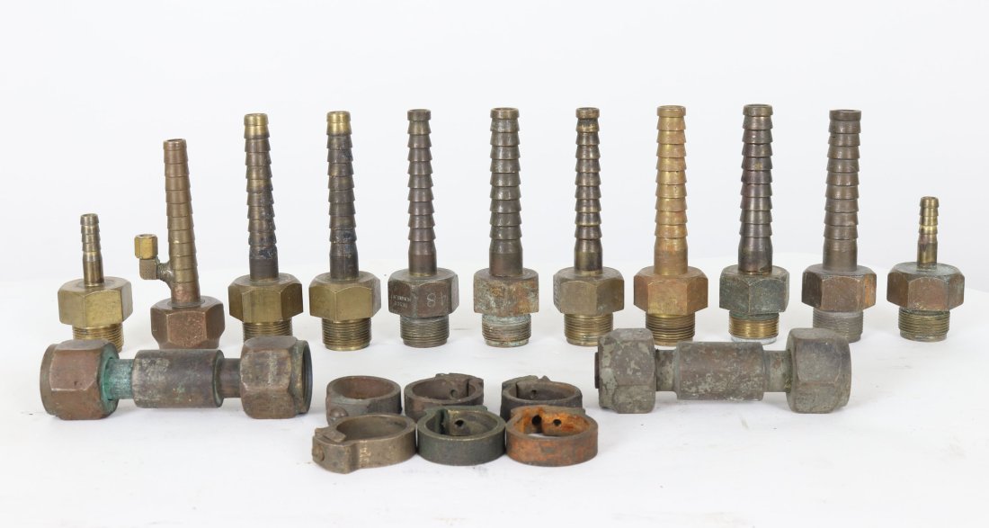 Vintage Brass Divers Air Hose Fittings Lot (1 of 1)