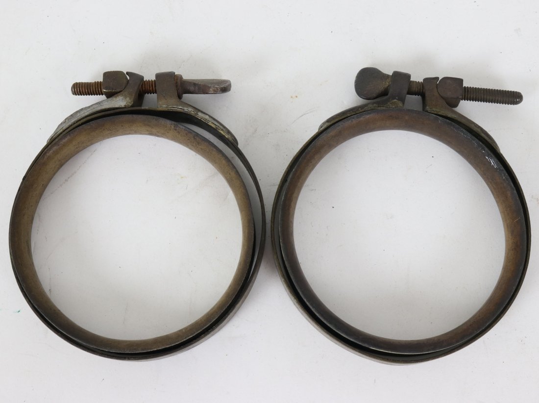 Pair of Antique Brass Divers Suit Cuff Rings (1 of 2)