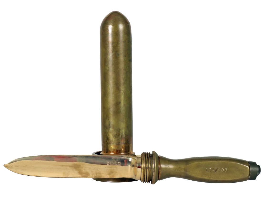 US Navy Mark V Dive Knife DESCO Special #rd w/ Brass Blade (1 of 5)