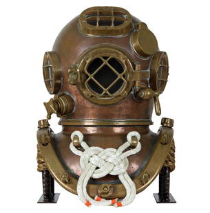 USN Mark V Diving Helmet Used On TV Show History Detectives: The US Navy Mark V is arguably the most iconic helmet design ever made. Its style and history have made it one of the most popular helmets among collectors worldwide. The model was made for the US Nav