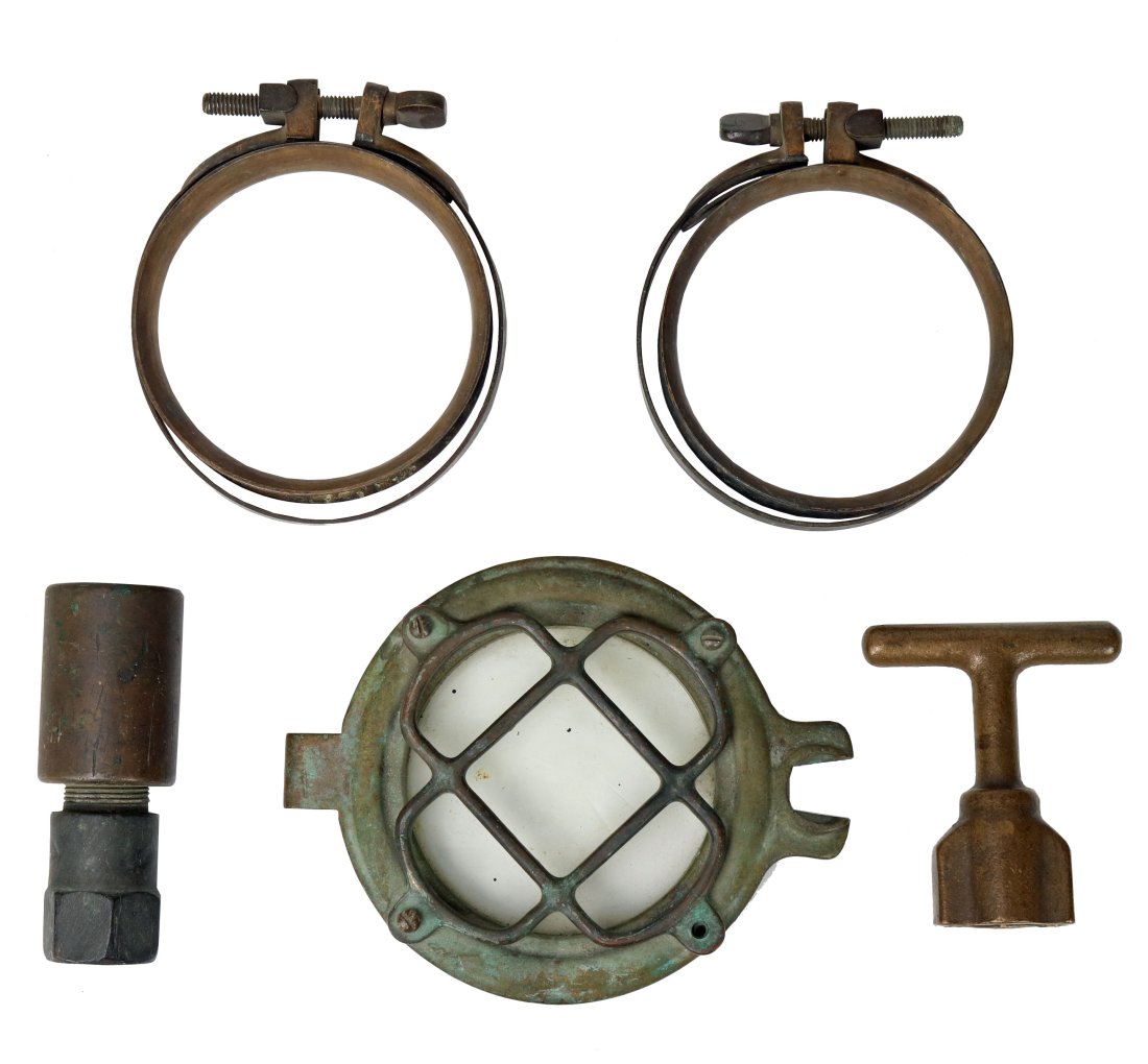 USN Mark V Diving Helmet Parts Grouping (1 of 1)