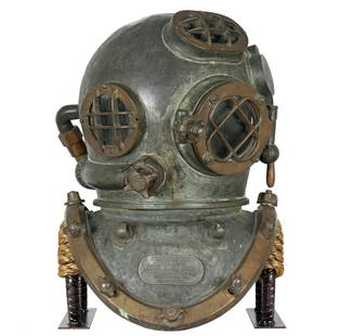 1944 Miller Dunn USN Mark V Diving Helmet #s Matching: The US Navy Mark V is arguably the most iconic helmet design ever made. Its style and history have made it one of the most popular helmets among collectors worldwide. The model was made for the US Nav