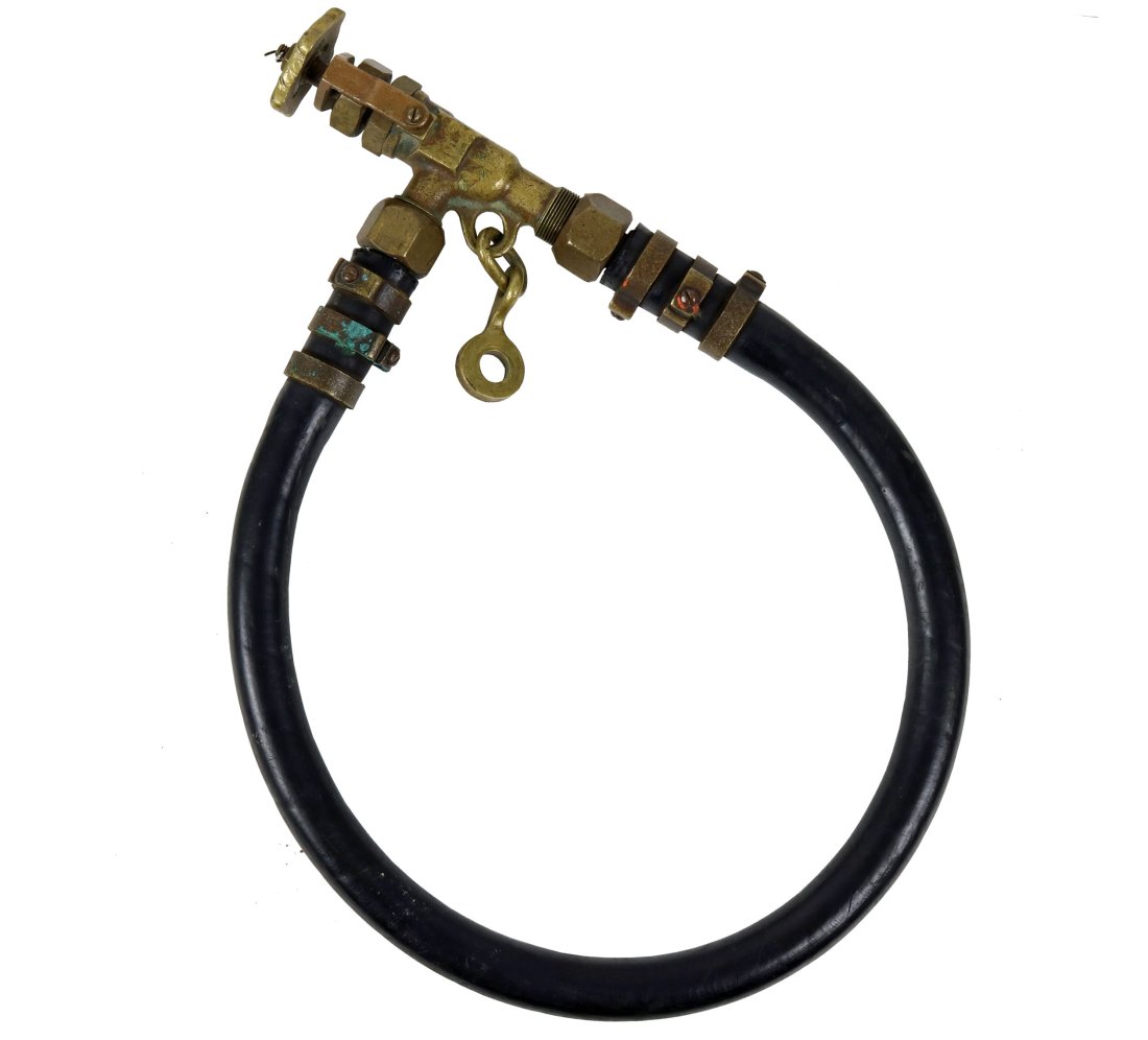 WW2 Schrader Air Control Valve w/ Navy Stamp & Whip (1 of 4)