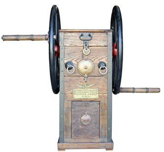 AJ Morse & Son Single Divers Pump Model #3 Circa 1900s: One of the most unique and sought after pieces of diving equipment is the larger and impressive air pumps. These pumps are commanding in presence and true pieces of mechanical, industrial, and diving