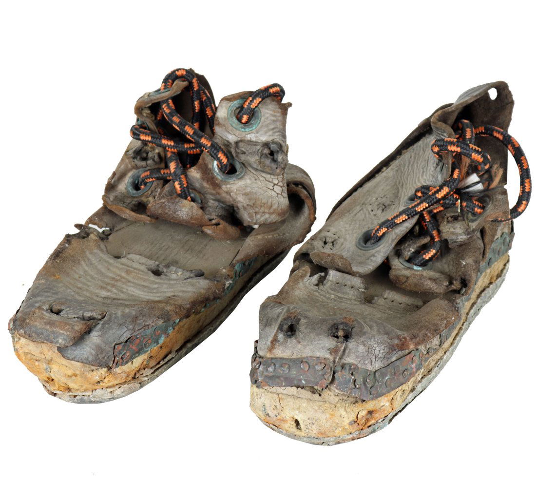 Antique Wood & Lead Divers Boots For Restoration Auction