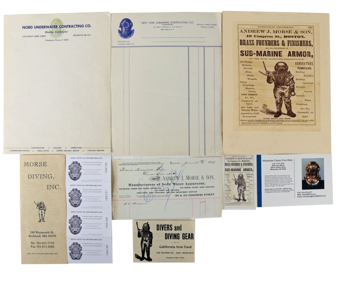 Vintage Diving Helmet Paper Ephemera Grouping 1 (1 of 1)