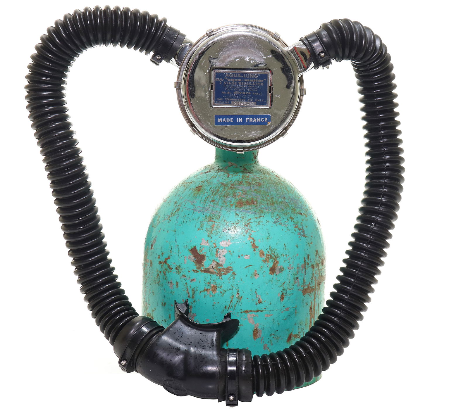 1961 US Divers Aqua-Master Made In France Double Hose Regulator (1 of 4)